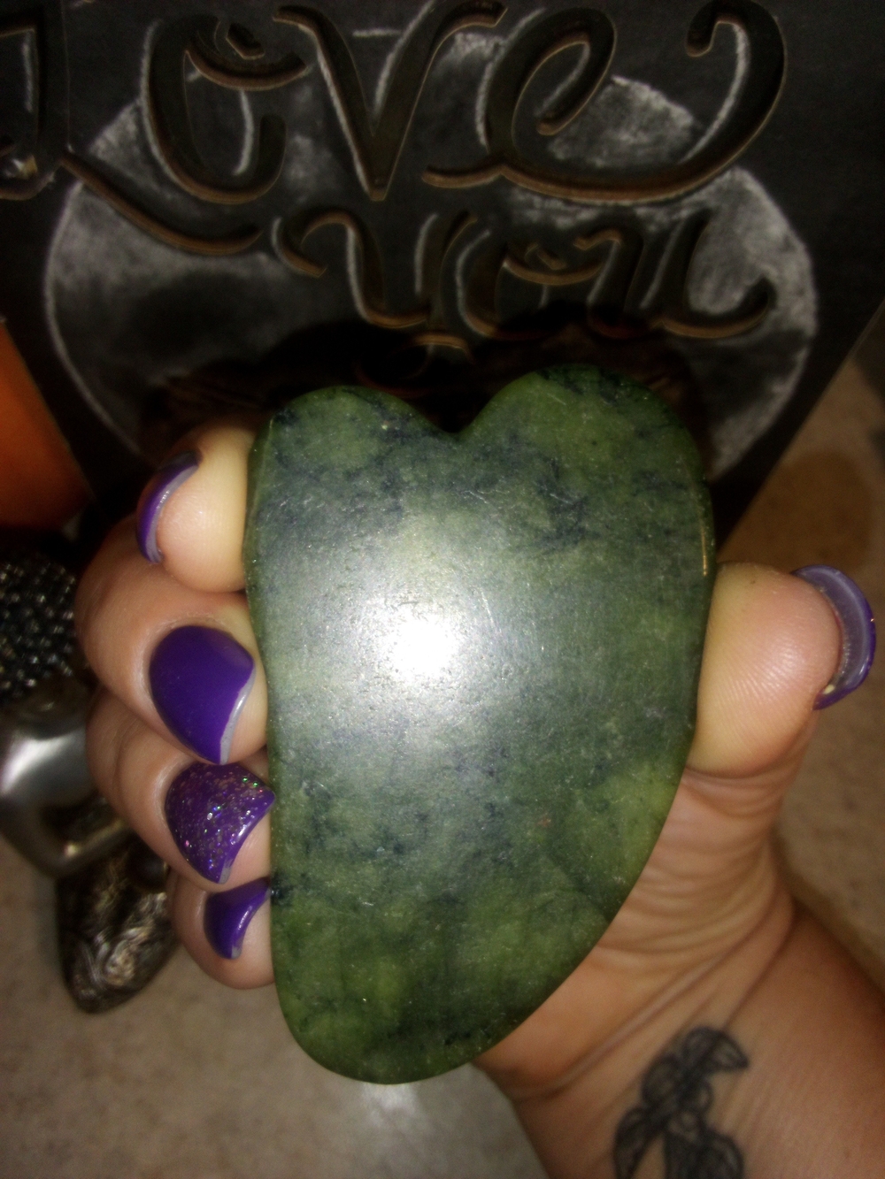 Green Jade Gua Sha Facial Massage Tool - Women Skincare